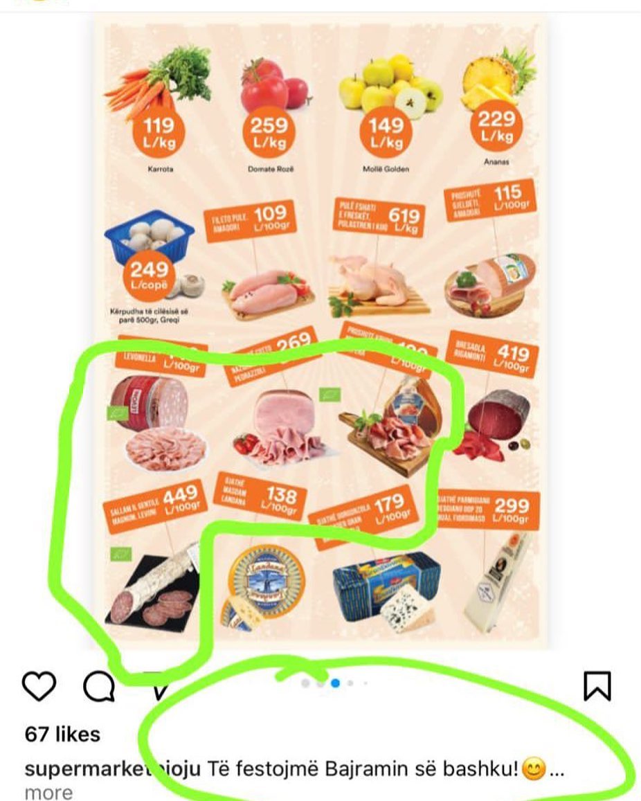 Hani mish derri për Bajram: Pas “Xhangollit” edhe supermarketi BioJu provokon myslimanët  