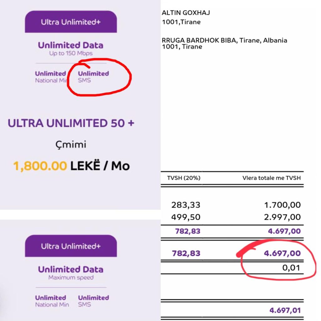 Altin Goxhaj tregon si ia "zhyti" ONE Albania : Më thanë ke SMS pa limit, pastaj sollën faturën 47 mijë lekë